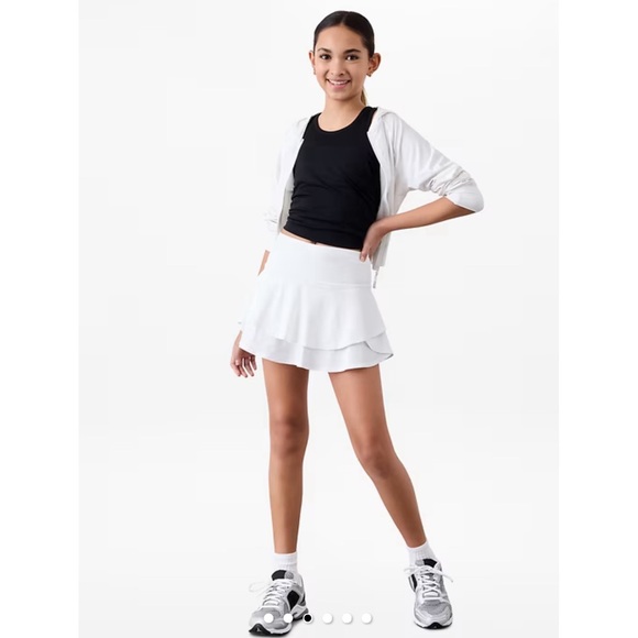 Athleta Other - Athleta Girl White Layered Skort Small 7 Tennis Golf Athletic